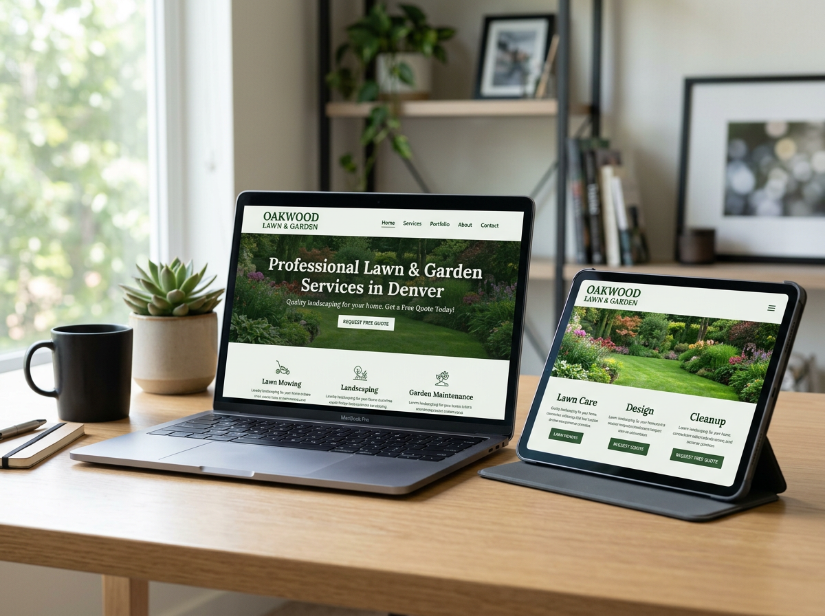Clean desktop layout showing redesigned contractor website